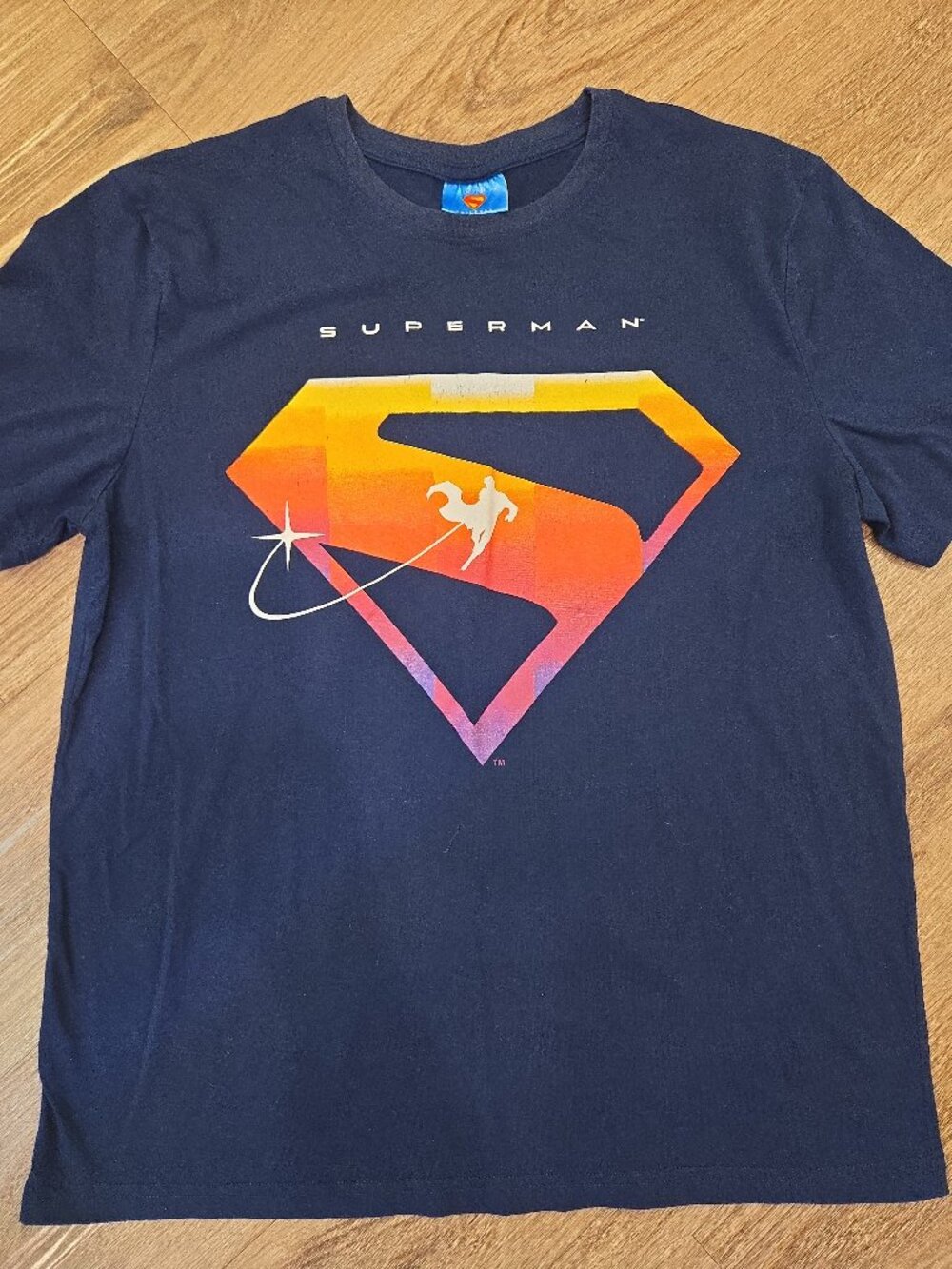 DC Superman Blue Crew Neck Logo T-Shirt